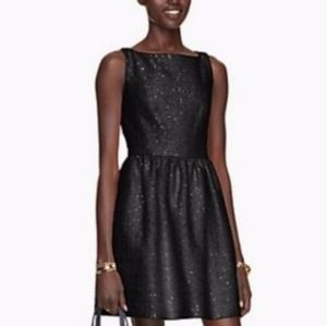 Kate Spade Tweed Fit and Flare Dress Black NWT